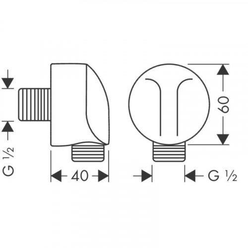 Шланговое подсоединение Hansgrohe FixFit E 27454340 черный хром