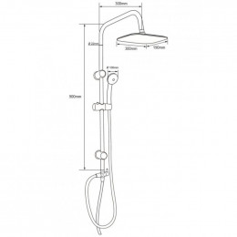 Душевая система Aquanet Passion RC AF300-70-RC-B черный матовый 243321