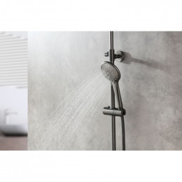 Душевая система Lemark Bronx LM3770GM с термостатом графит