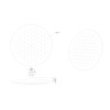 Верхний душ Bravat Built-in  чёрный P70253BW-ENG