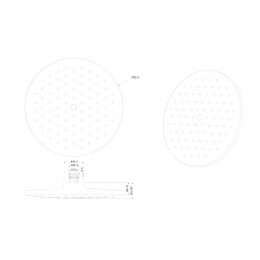 Верхний душ Bravat Built-in  чёрный P70253BW-ENG