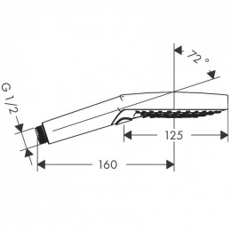 Ручной душ Hansgrohe Raindance Select S 26530340 черный матовый хром