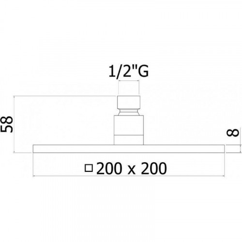 Верхний душ с держателем Paffoni Syncro ZSOF075ST + ZSOF063ST 228210 сталь