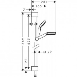 Душевой гарнитур Hansgrohe CROMETTA 1JET 26533400