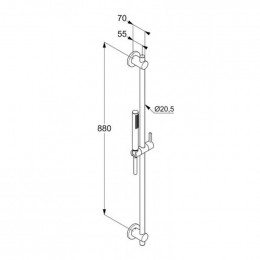 Душевой гарнитур Kludi Nova Fonte Puristic 2084005-15 хром