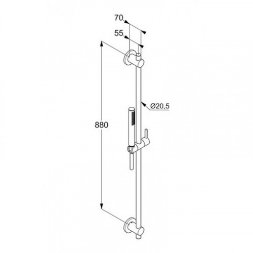 Душевой гарнитур Kludi Nova Fonte Puristic 2084005-15 хром