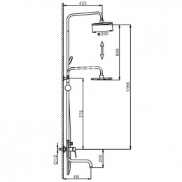 Душевая система Frap F2429 черный