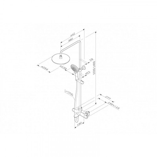 Душевая система Am.Pm Like F0780564 с термостатом хром