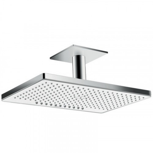 Верхний душ Hansgrohe Rainmaker Select 460 24004400, 466 x 300 мм, 2 режима струи, с держателем, белый/хром