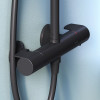 Душевая система Am.Pm X-Joy F0785A422 с термостатом черный матовый