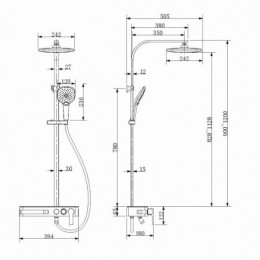 Душевая стойка Bravat Meissen F6277312CP-A-ENG