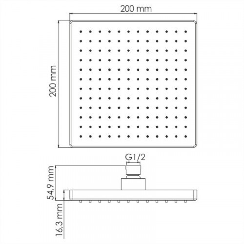 WasserKRAFT A140 Верхняя душевая насадка 9062618
