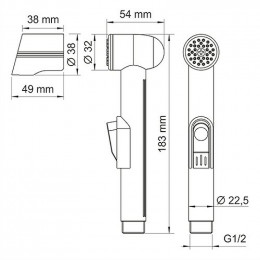 Комплект для биде WasserKRAFT A07436 черный