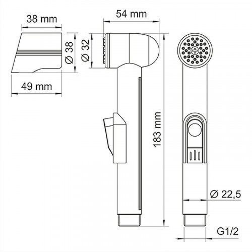 Комплект для биде WasserKRAFT A07436 черный