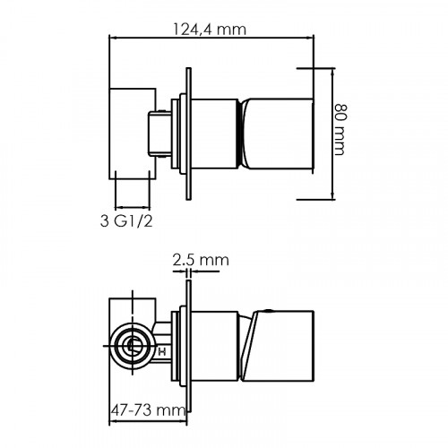 Комплект для биде WasserKRAFT A07436 черный
