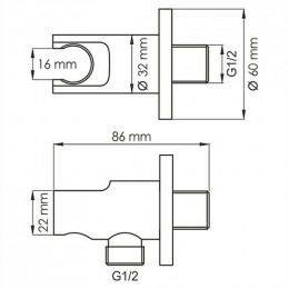 Комплект для биде WasserKRAFT A07436 черный