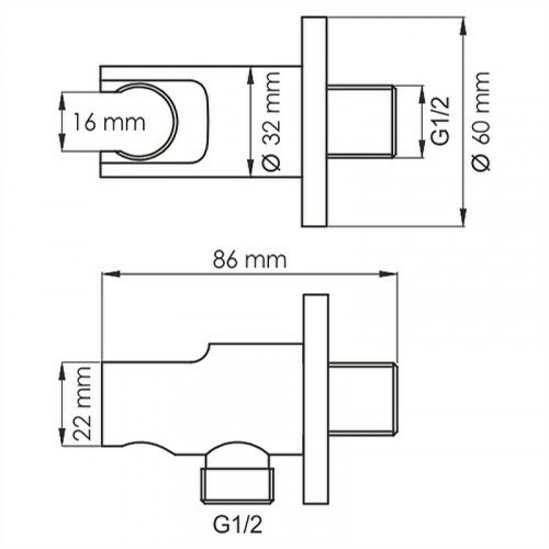 Комплект для биде WasserKRAFT A07436 черный