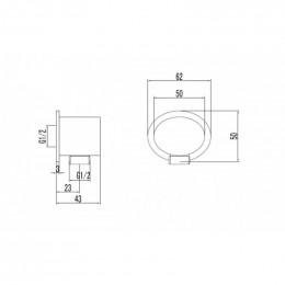 Подключение для душевого шланга Lemark LM8026С встраиваемое