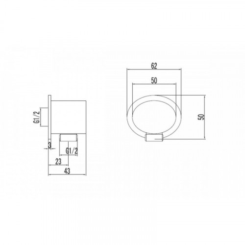 Подключение для душевого шланга Lemark LM8026С встраиваемое
