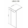 Душевая перегородка DTO LC 100 Chrome стекло с узором/хром