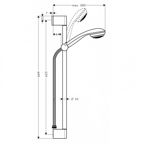 Душевой гарнитур Hansgrohe Crometta 85 27767000 Multi Unica Crometta хром