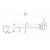 Кронштейн для верхнего душа Bravat Built-in хром D313C-1-RUS