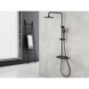 Душевая система Lemark Bronx LM3770BL с термостатом черный матовый