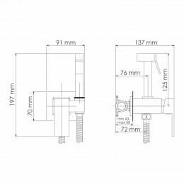 Гигиенический душ WasserKRAFT A71138 хром