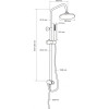 Душевой комплект Aquanet Practic R AF100-70-R-C 243318 хром