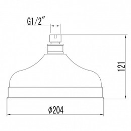 Верхний душ Lemark LM8989G золото