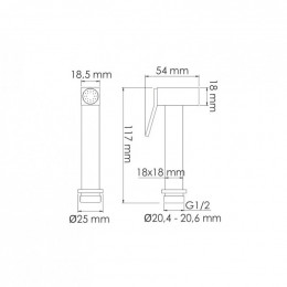 Гигиенический душ WasserKRAFT A8651.326.057.136 хром