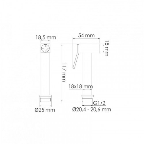 Гигиенический душ WasserKRAFT A8651.326.057.136 хром