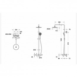 Душевая стойка Bravat Waterfall F639114C-A2-RUS