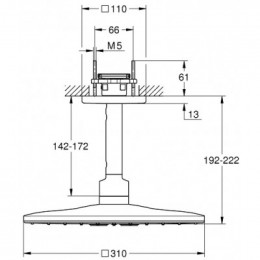Верхний душ Grohe Rainshower 310 SmartActive Cube 26481000