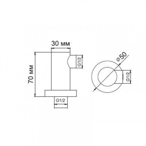 Подключение шланга WassserKRAFT A021, латунь 9060912