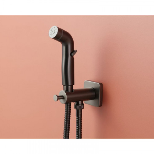 Гигиенический душ со смесителем Lemark Bronx LM3719GM графит