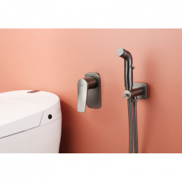 Гигиенический душ со смесителем Lemark Bronx LM3719GM графит