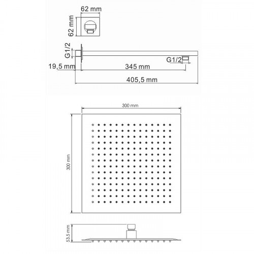 Душевая система WasserKRAFT A172071 черный