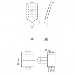 Душевая система WasserKRAFT A172071 черный