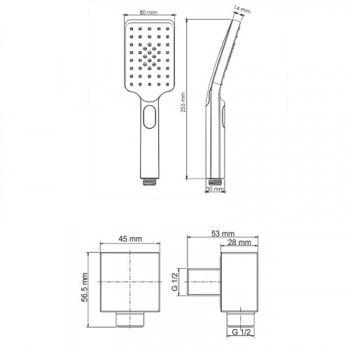 Душевая система WasserKRAFT A172071 черный
