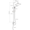 Душевой комплект Aquanet Practic S AF100-70-S-C 243319 хром