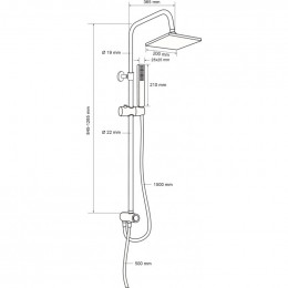 Душевой комплект Aquanet Practic S AF100-70-S-C 243319 хром