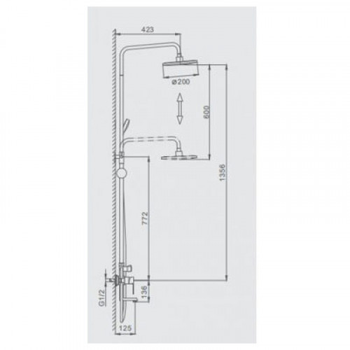 Душевая система Frap F2428 хром