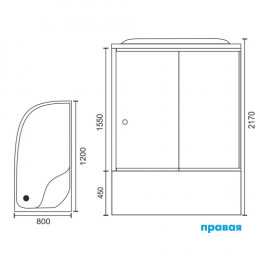 Royal Bath Душевая кабина RB 8120BK1-M-R