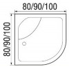River Душевая кабина Nara 100/26 MT Б/К