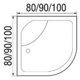 River Душевая кабина Nara 100/26 MT Б/К