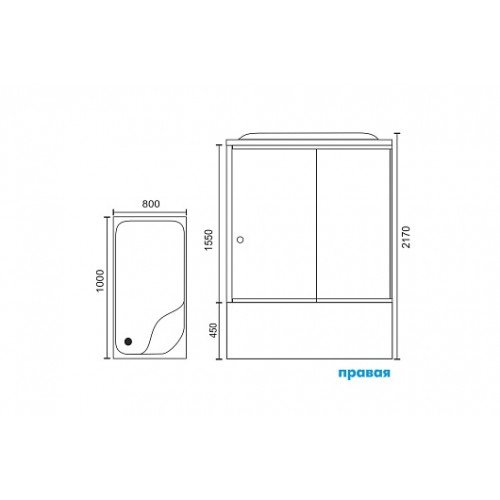 Royal Bath Душевая кабина RB 8100BP3-WC-R