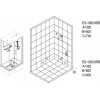 Esbano Душевая кабина 100x80 ES-108 CKRB R