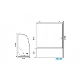 Royal Bath Душевая кабина RB 8120BK1-M-L
