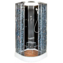 DTO Душевая кабина BМ1590 N (без крыши) BLACK